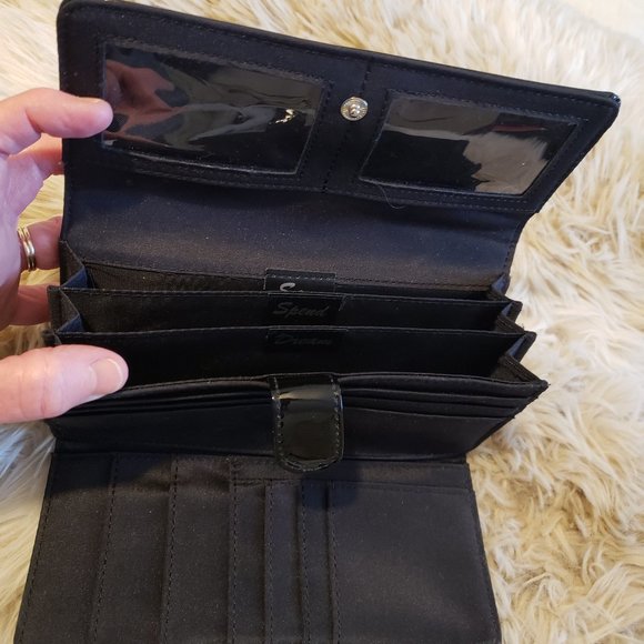 Giani Bernini Black Patent Leather Purse AND matching Wallet - Picture 3 of 8